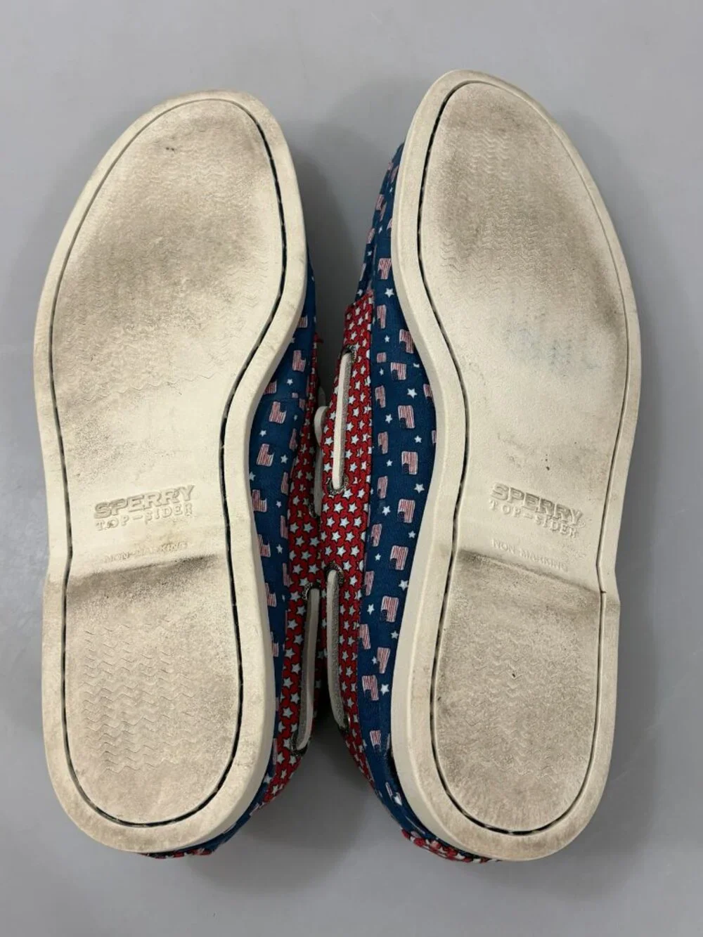 Sperry Vineyard Vines 11 Americana Authentic Flag Whale Original 2Eye Boat Shoes